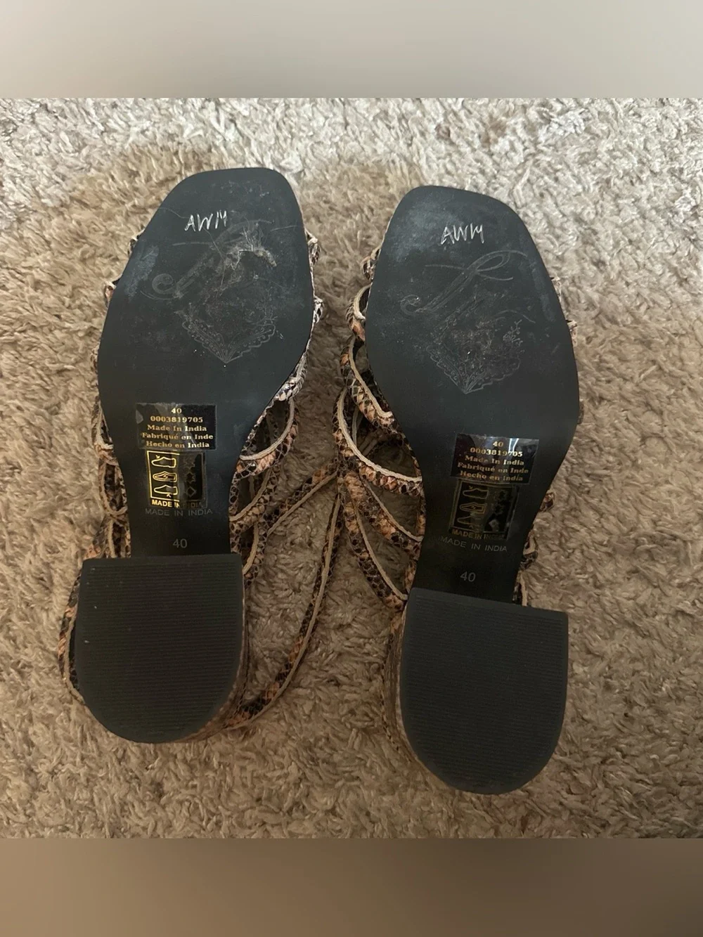 free people snakeskin strappy heels